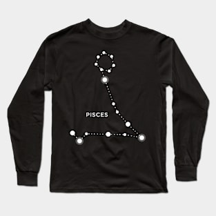 Pisces Zodiac Constellation Sign Long Sleeve T-Shirt
